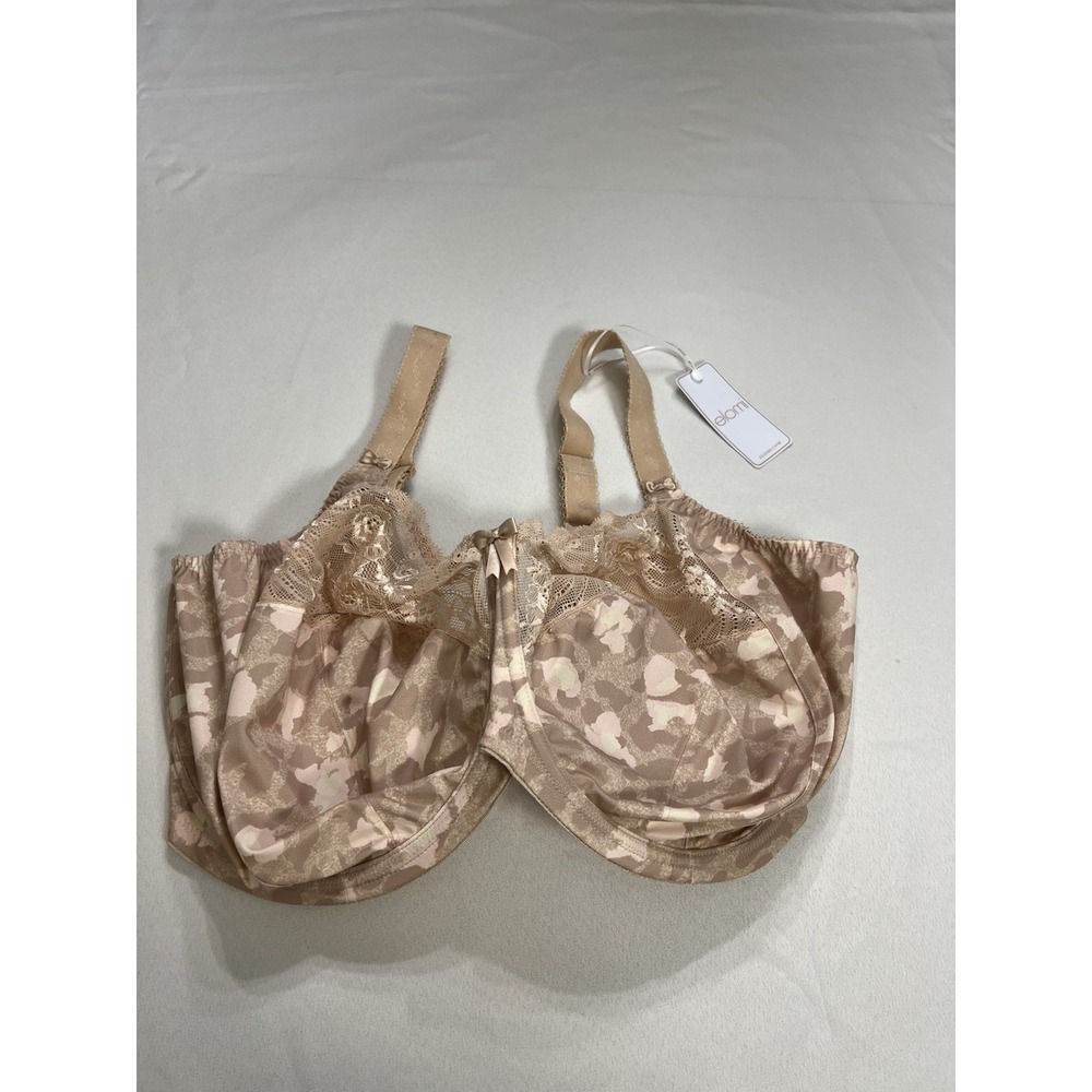 ELOMI Morgan Banded Bra US 38O Toasted Almond Stretch Lace EL4110TOD